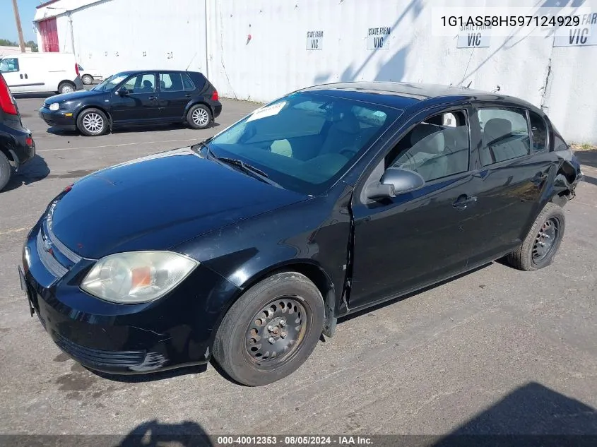 2009 Chevrolet Cobalt Ls VIN: 1G1AS58H597124929 Lot: 40012353