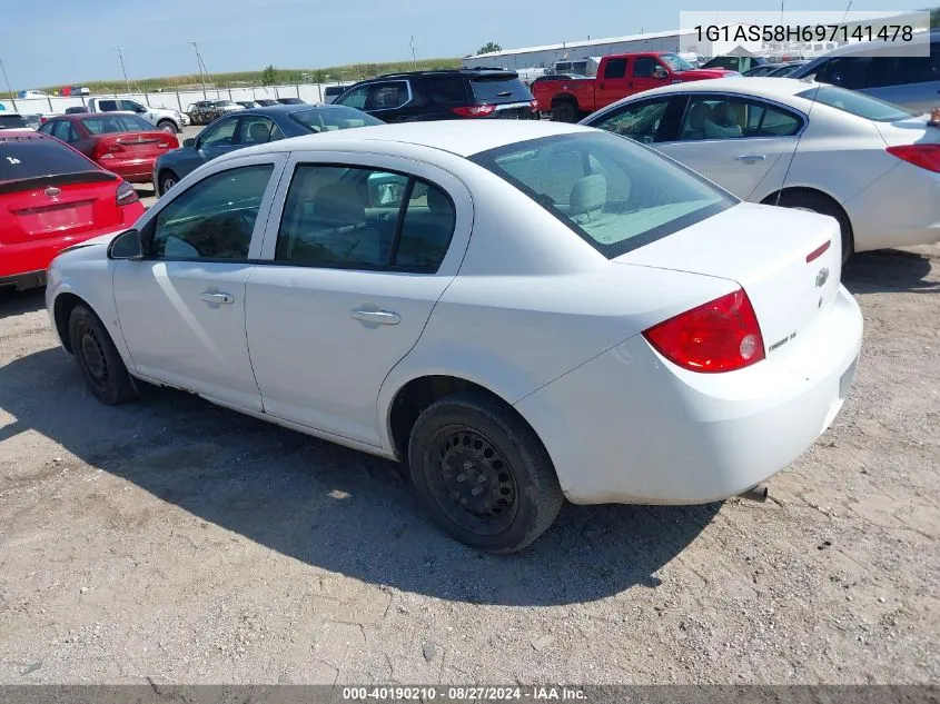 2009 Chevrolet Cobalt Ls VIN: 1G1AS58H697141478 Lot: 40190210