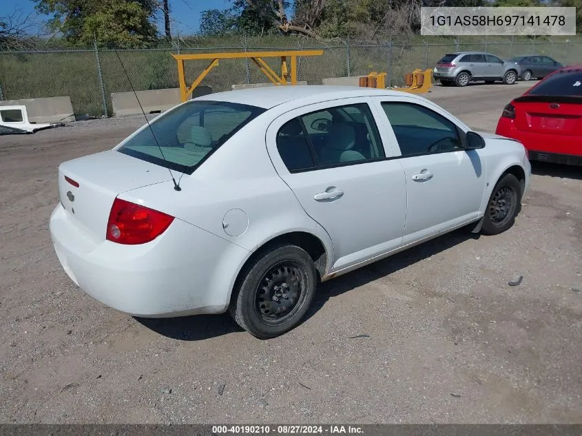 2009 Chevrolet Cobalt Ls VIN: 1G1AS58H697141478 Lot: 40190210