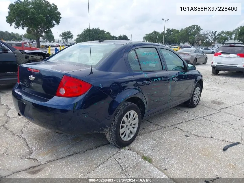 2009 Chevrolet Cobalt Ls VIN: 1G1AS58HX97228400 Lot: 40268403