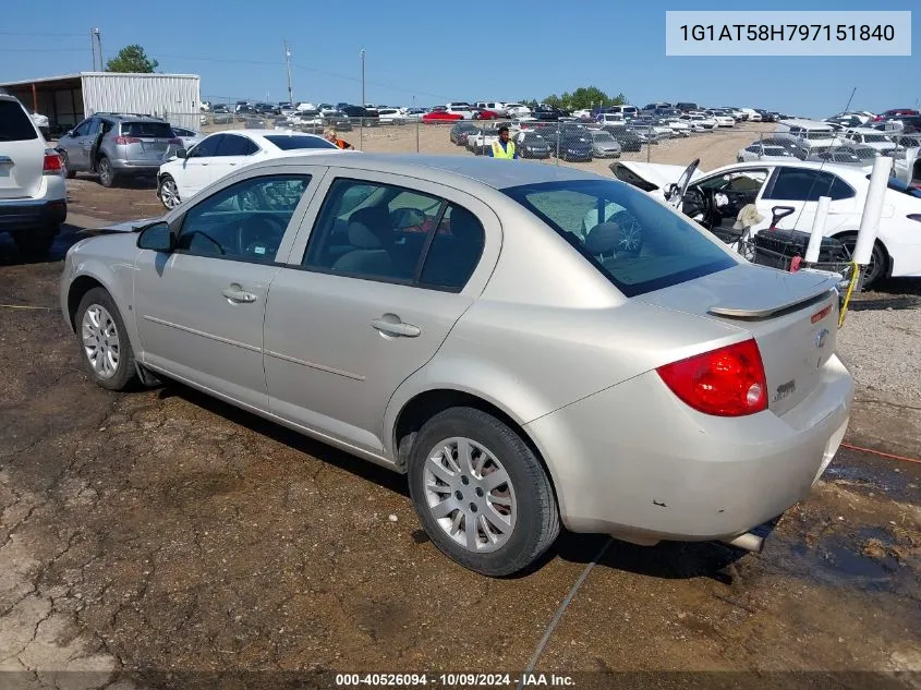 2009 Chevrolet Cobalt Lt VIN: 1G1AT58H797151840 Lot: 40526094