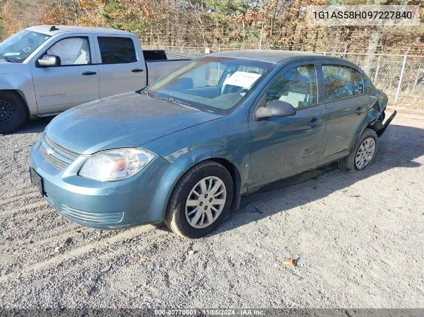 2009 Chevrolet Cobalt Ls VIN: 1G1AS58H097227840 Lot: 40770501