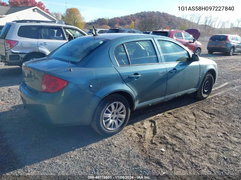 2009 Chevrolet Cobalt Ls VIN: 1G1AS58H097227840 Lot: 40770501