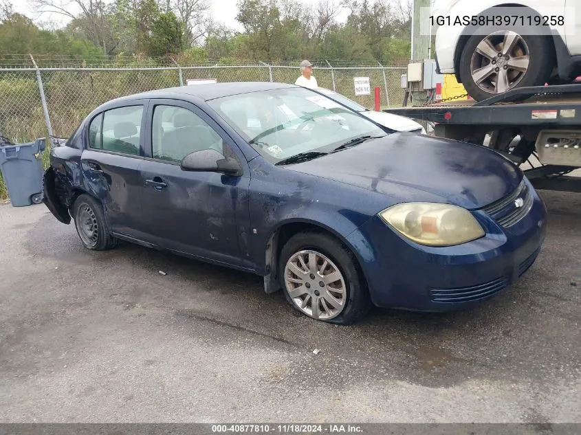 2009 Chevrolet Cobalt Ls VIN: 1G1AS58H397119258 Lot: 40877810