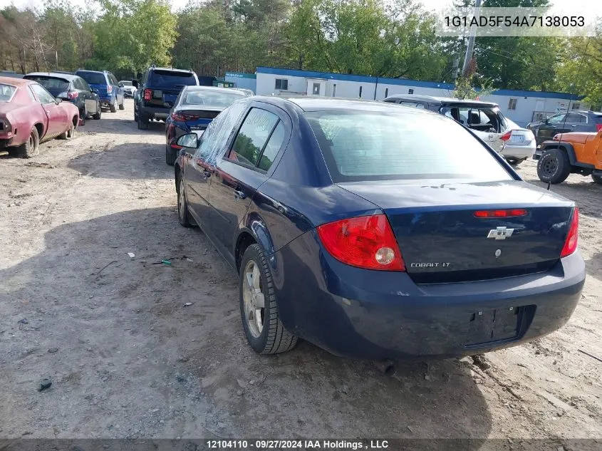 2010 Chevrolet Cobalt VIN: 1G1AD5F54A7138053 Lot: 12104110