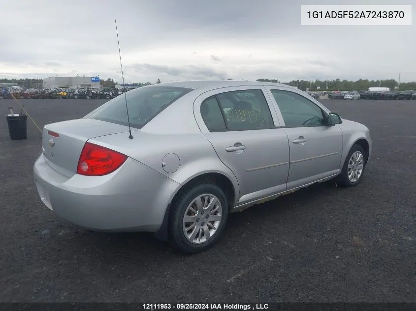 2010 Chevrolet Cobalt VIN: 1G1AD5F52A7243870 Lot: 12111953