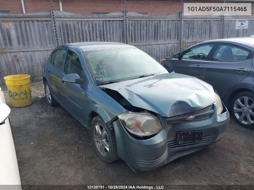 2010 Chevrolet Cobalt VIN: 1G1AD5F50A7115465 Lot: 12135751