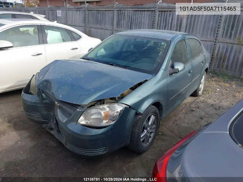 2010 Chevrolet Cobalt VIN: 1G1AD5F50A7115465 Lot: 12135751