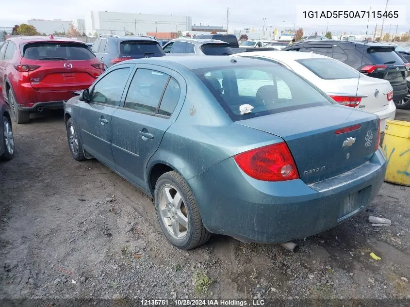 2010 Chevrolet Cobalt VIN: 1G1AD5F50A7115465 Lot: 12135751