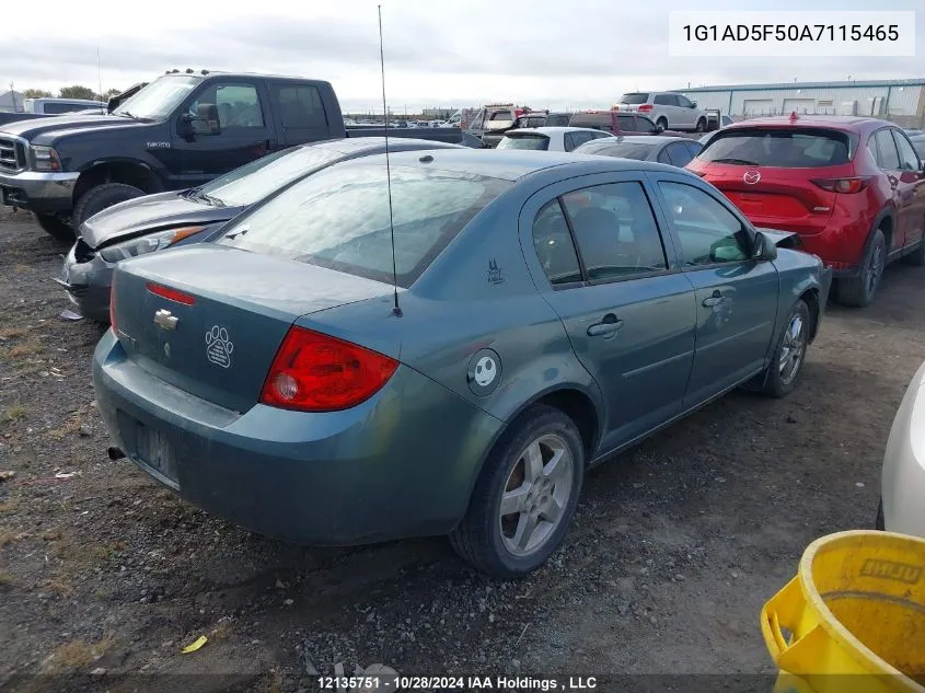 2010 Chevrolet Cobalt VIN: 1G1AD5F50A7115465 Lot: 12135751