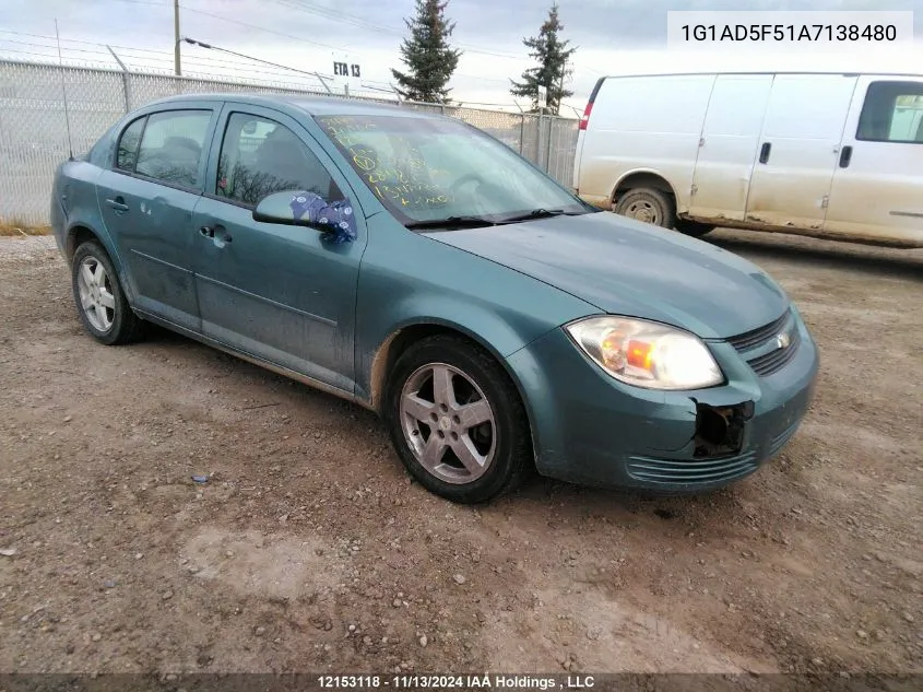 2010 Chevrolet Cobalt VIN: 1G1AD5F51A7138480 Lot: 12153118