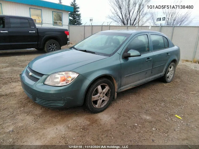 2010 Chevrolet Cobalt VIN: 1G1AD5F51A7138480 Lot: 12153118