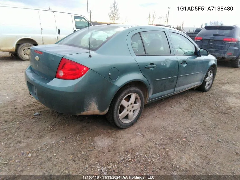 2010 Chevrolet Cobalt VIN: 1G1AD5F51A7138480 Lot: 12153118