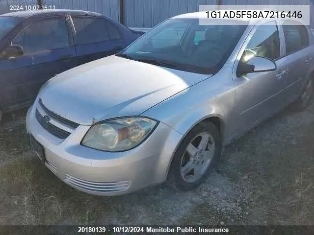 1G1AD5F58A7216446 2010 Chevrolet Cobalt Lt