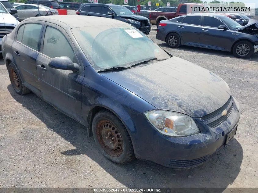 2010 Chevrolet Cobalt Lt VIN: 1G1AD5F51A7156574 Lot: 39652647