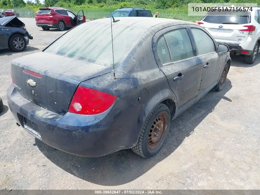 2010 Chevrolet Cobalt Lt VIN: 1G1AD5F51A7156574 Lot: 39652647