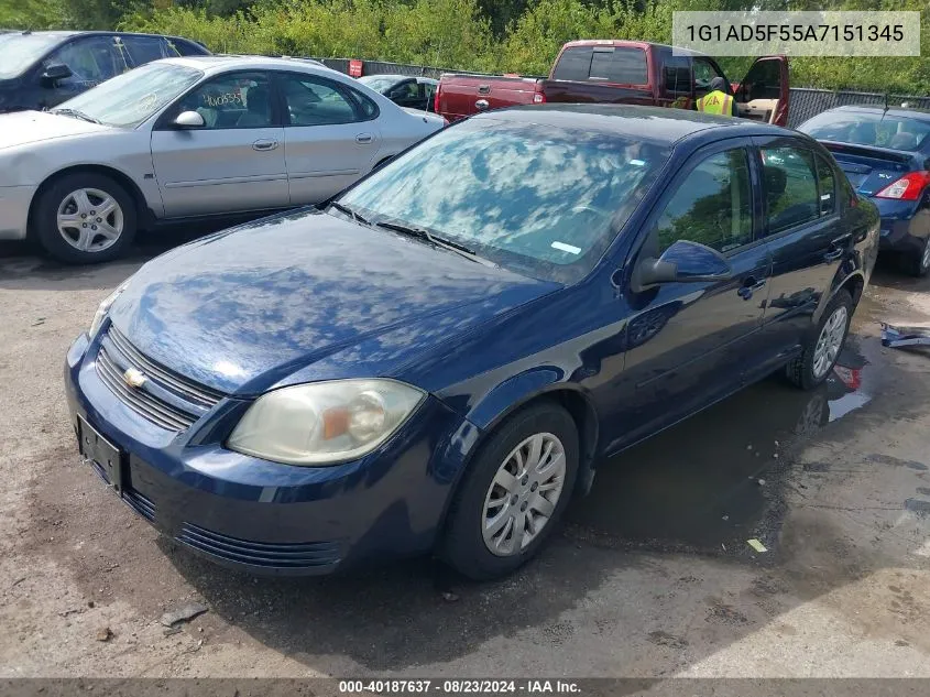 2010 Chevrolet Cobalt Lt VIN: 1G1AD5F55A7151345 Lot: 40187637