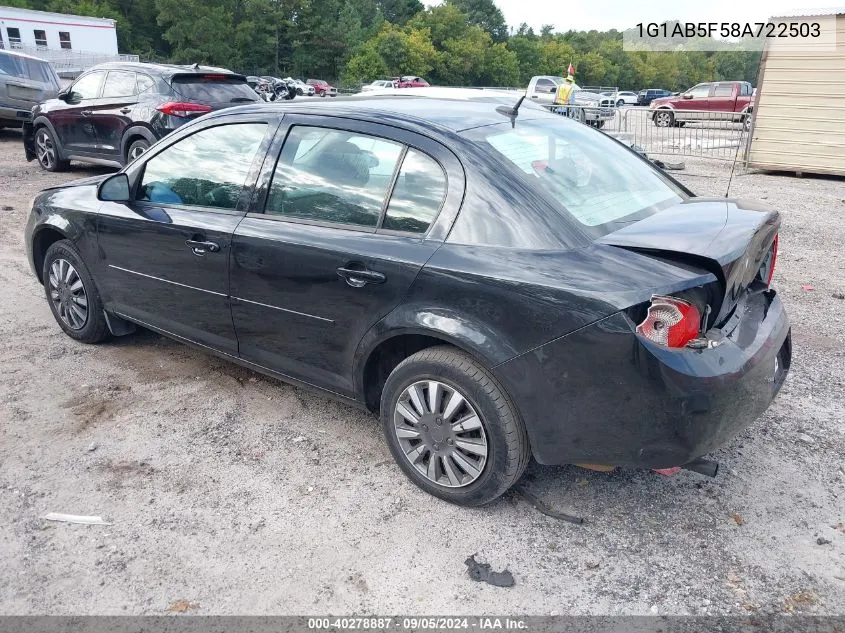 2010 Chevrolet Cobalt Ls VIN: 1G1AB5F58A722503 Lot: 40278887