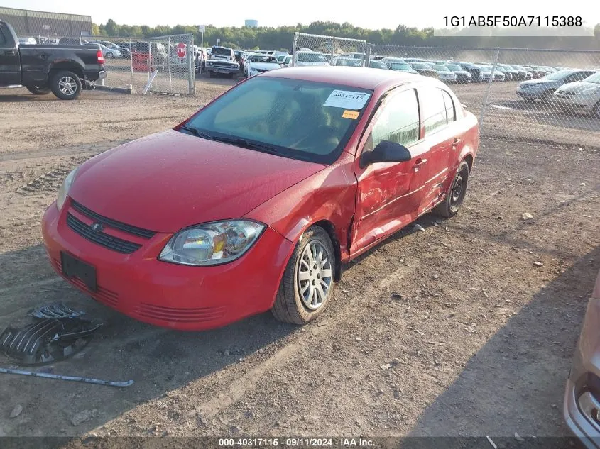 2010 Chevrolet Cobalt Ls VIN: 1G1AB5F50A7115388 Lot: 40317115