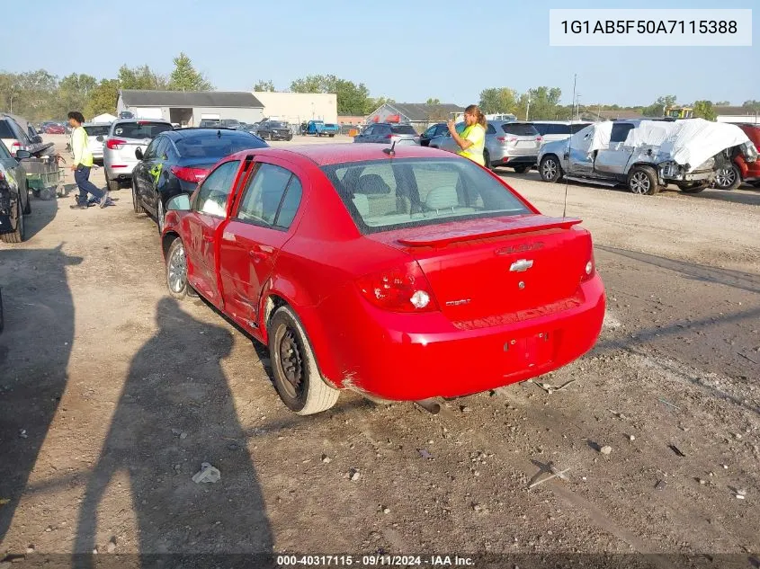 2010 Chevrolet Cobalt Ls VIN: 1G1AB5F50A7115388 Lot: 40317115