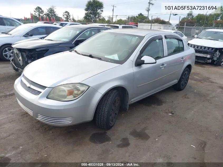 2010 Chevrolet Cobalt 1Lt VIN: 1G1AD5F53A7231694 Lot: 40331028