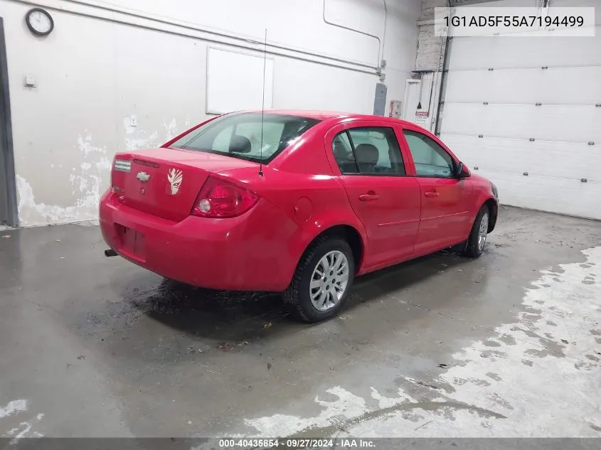 2010 Chevrolet Cobalt Lt VIN: 1G1AD5F55A7194499 Lot: 40435854