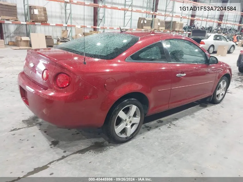 2010 Chevrolet Cobalt Lt VIN: 1G1AD1F53A7204584 Lot: 40445986