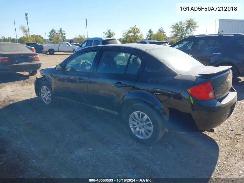 2010 Chevrolet Cobalt Lt VIN: 1G1AD5F50A7212018 Lot: 40560599