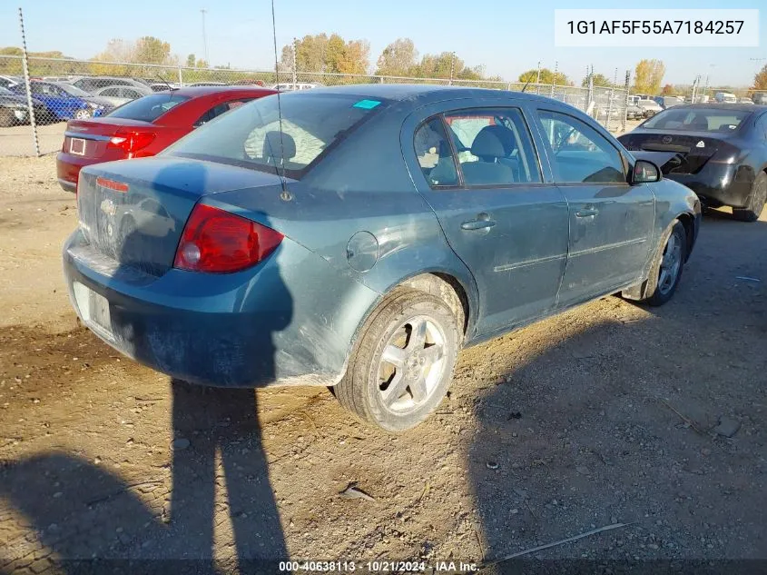 2010 Chevrolet Cobalt 2Lt VIN: 1G1AF5F55A7184257 Lot: 40638113