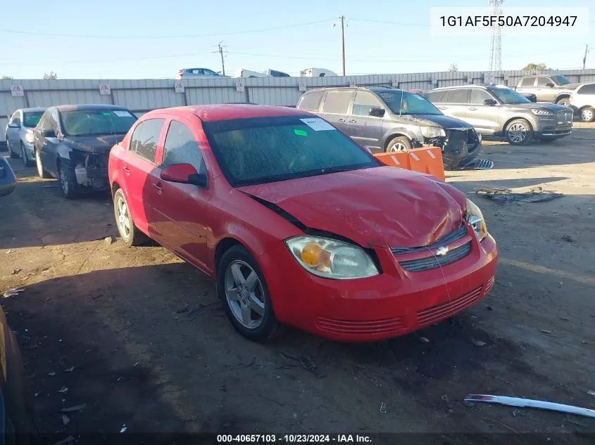 2010 Chevrolet Cobalt Lt VIN: 1G1AF5F50A7204947 Lot: 40657103