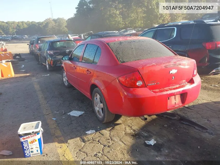 2010 Chevrolet Cobalt Lt VIN: 1G1AF5F50A7204947 Lot: 40657103