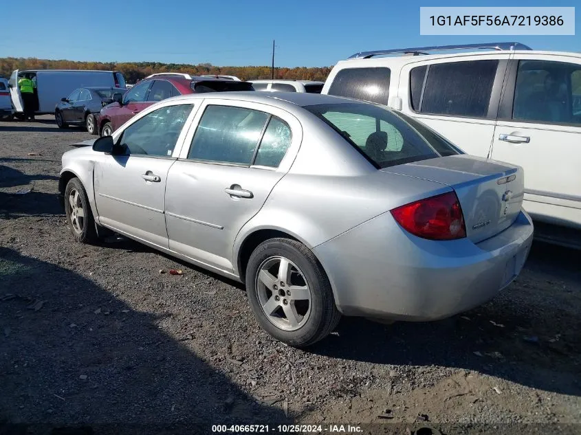 2010 Chevrolet Cobalt Lt VIN: 1G1AF5F56A7219386 Lot: 40665721