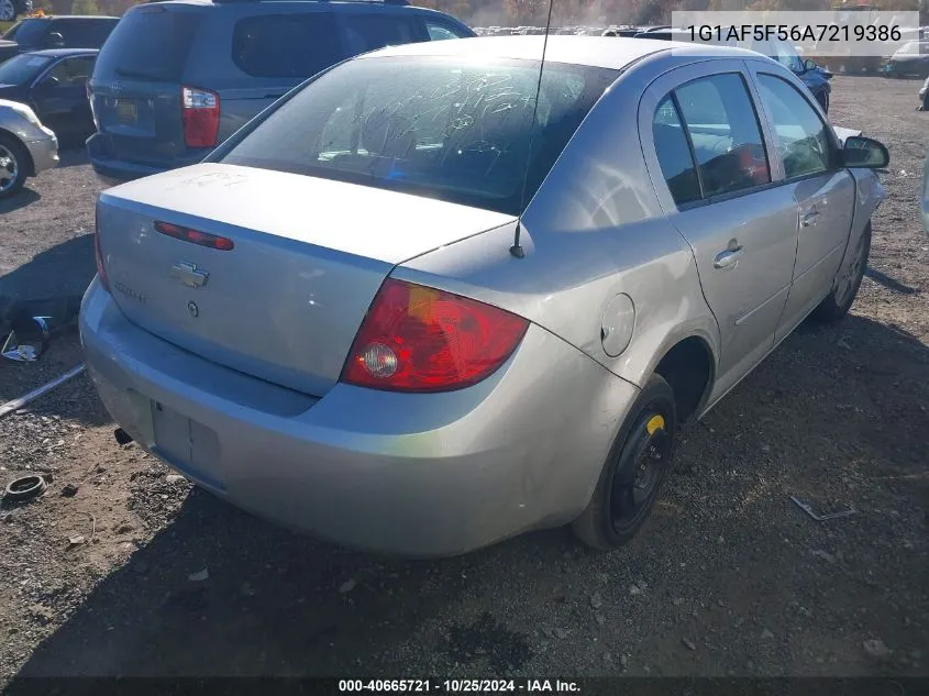 2010 Chevrolet Cobalt Lt VIN: 1G1AF5F56A7219386 Lot: 40665721