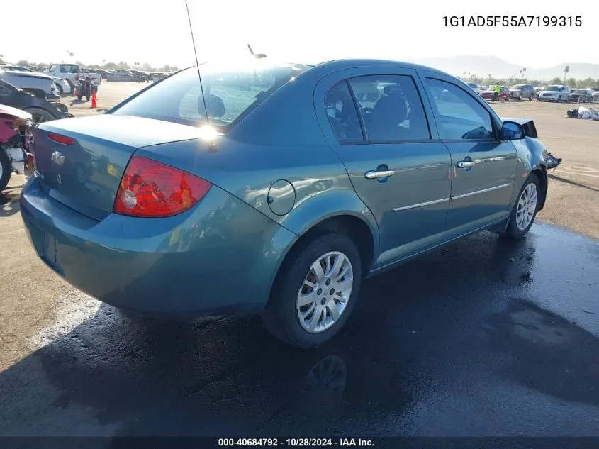 2010 Chevrolet Cobalt Lt VIN: 1G1AD5F55A7199315 Lot: 40684792