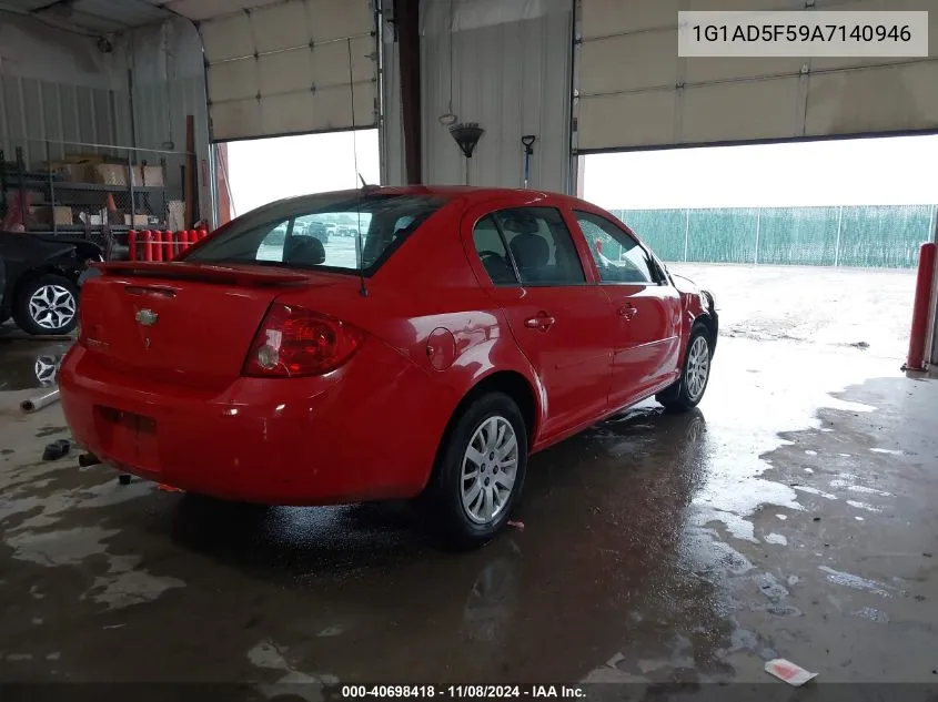 2010 Chevrolet Cobalt Lt VIN: 1G1AD5F59A7140946 Lot: 40698418