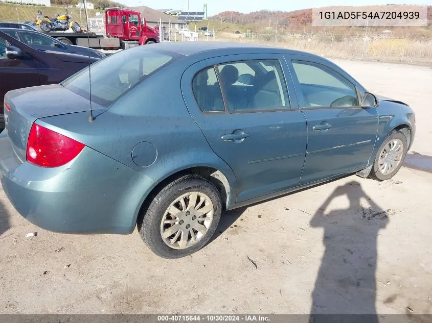 2010 Chevrolet Cobalt Lt VIN: 1G1AD5F54A7204939 Lot: 40715644