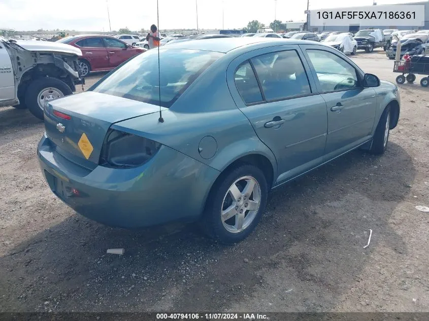 2010 Chevrolet Cobalt Lt W/2Lt VIN: 1G1AF5F5XA7186361 Lot: 40794106