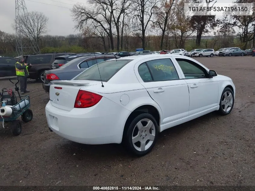 2010 Chevrolet Cobalt Lt VIN: 1G1AF5F53A7196150 Lot: 40852815