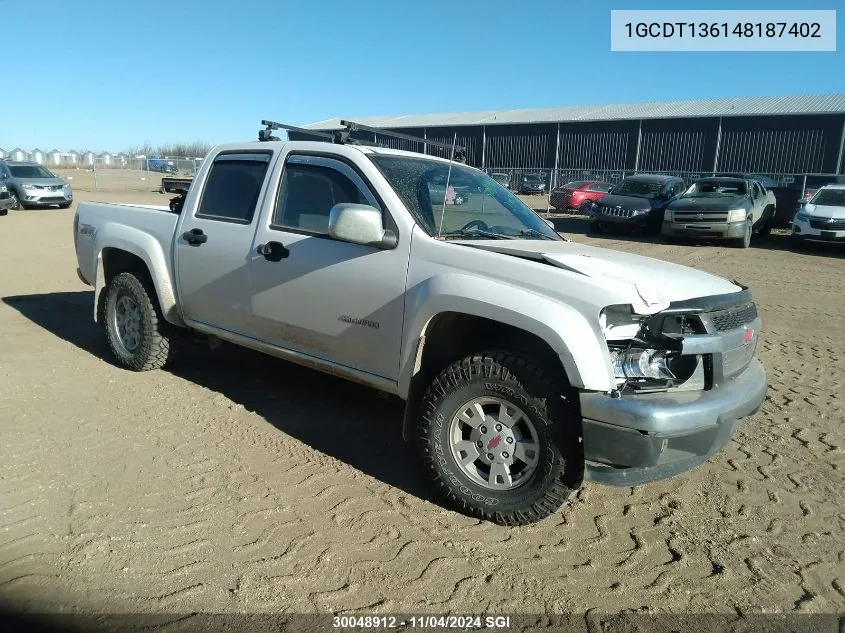 2004 Chevrolet Colorado VIN: 1GCDT136148187402 Lot: 30048912