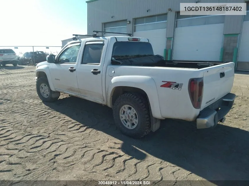 1GCDT136148187402 2004 Chevrolet Colorado