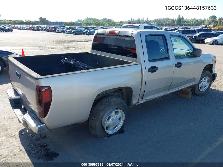 2004 Chevrolet Colorado Ls VIN: 1GCCS136448157633 Lot: 39597895