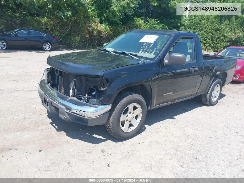 2004 Chevrolet Colorado VIN: 1GCCS148948206826 Lot: 39694975