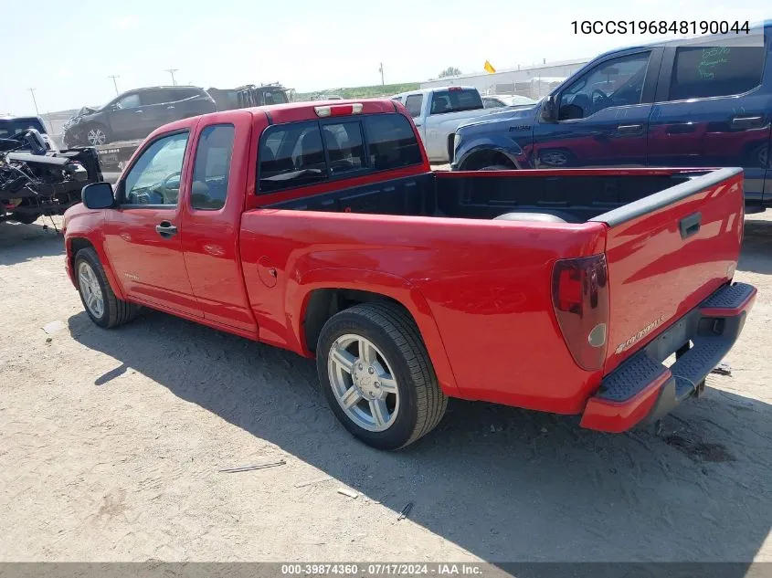 2004 Chevrolet Colorado Ls VIN: 1GCCS196848190044 Lot: 39874360