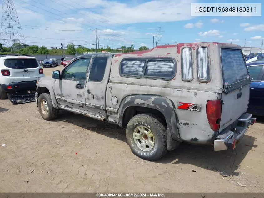 2004 Chevrolet Colorado Ls VIN: 1GCDT196848180311 Lot: 40094160