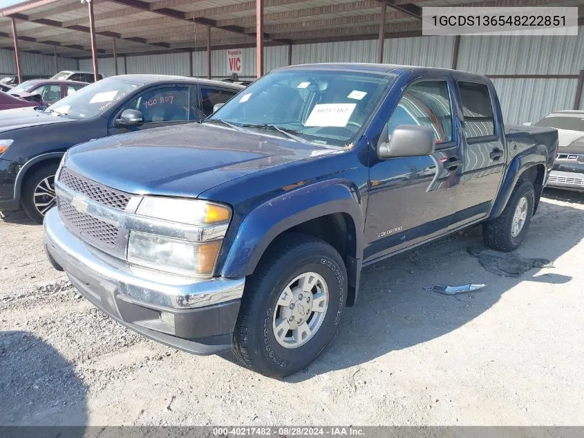 1GCDS136548222851 2004 Chevrolet Colorado Ls