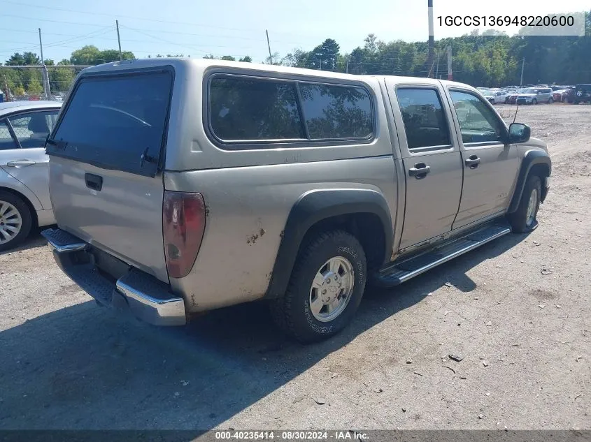 2004 Chevrolet Colorado Ls VIN: 1GCCS136948220600 Lot: 40235414