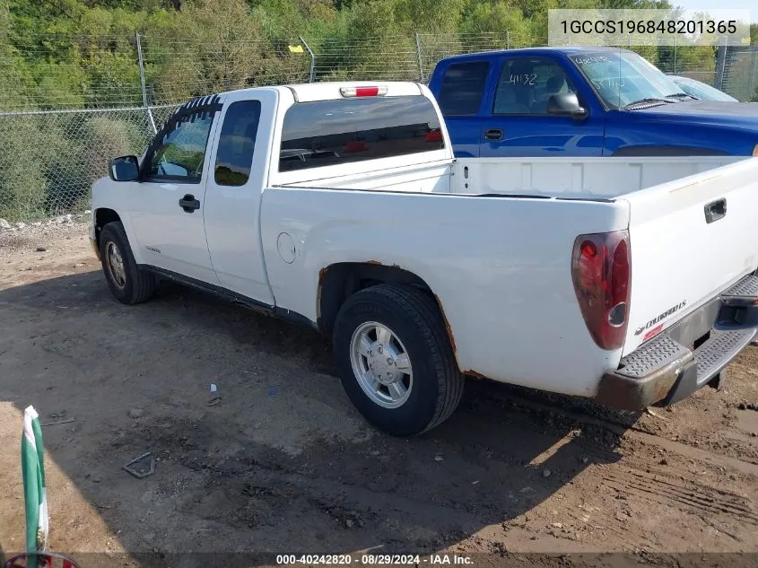 2004 Chevrolet Colorado Ls VIN: 1GCCS196848201365 Lot: 40242820