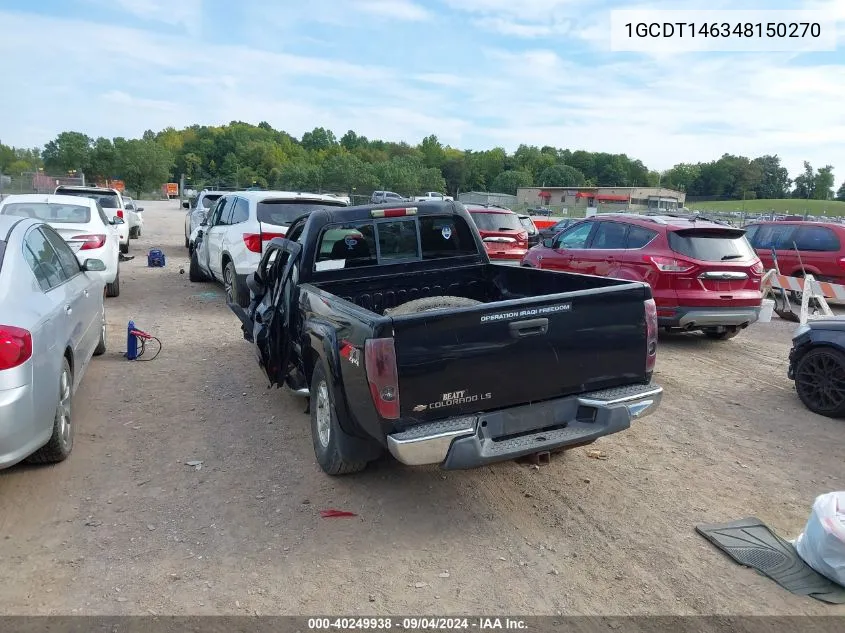 2004 Chevrolet Colorado VIN: 1GCDT146348150270 Lot: 40249938