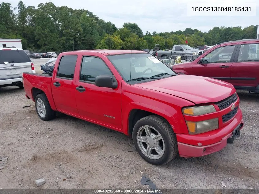 2004 Chevrolet Colorado Ls VIN: 1GCCS136048185431 Lot: 40292648