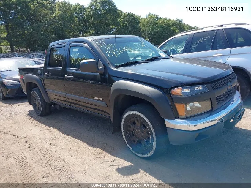 2004 Chevrolet Colorado Ls VIN: 1GCDT136348116931 Lot: 40310831